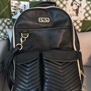 Itzy Ritzy Black Diaper Bag with Gold Accents
